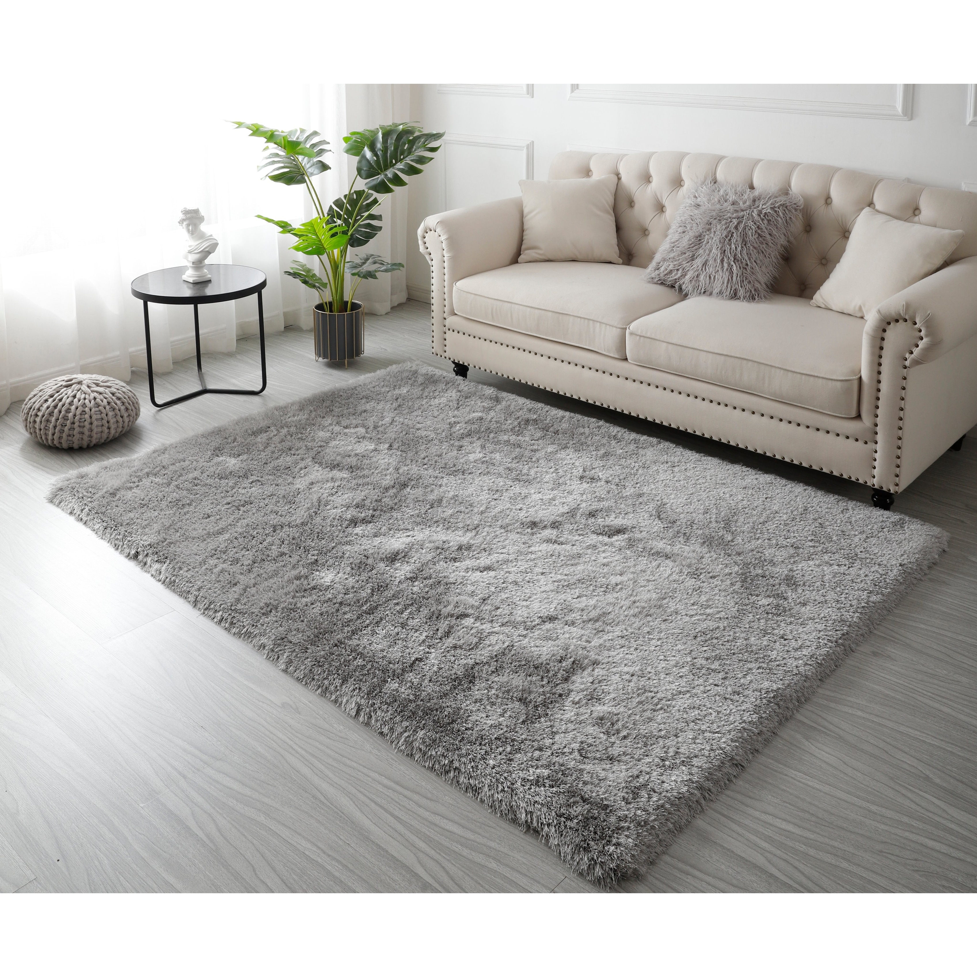 Thick Quality 20mm Modern Design Densely very Soft Rugs SHADOW 8595 vizon white 