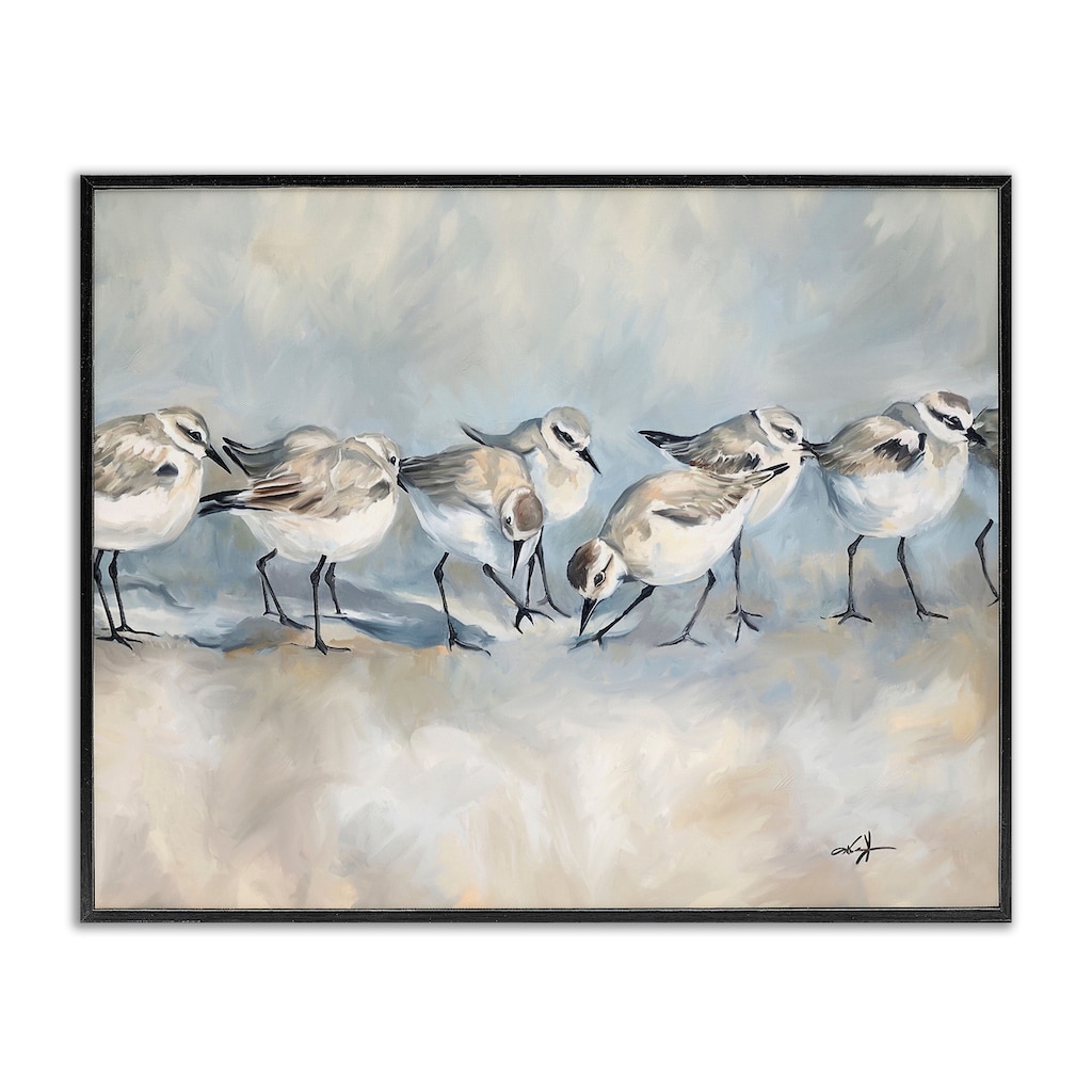 Stupell Sandpiper Birds Mirage Framed Giclee Art Design By Ramona Murdock