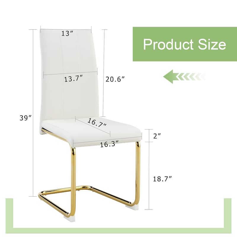 Set of 4 Sleek High-Back Side Chairs