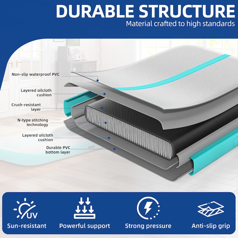Air Track Tumbling Mat with Electric for Gym Yoga Water
