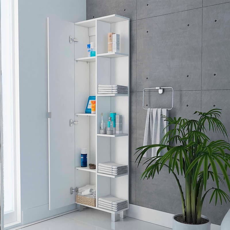 Portland 5-Shelf Linen Cabinet