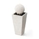 preview thumbnail 19 of 39, Glitzhome 31.75"H Polyresin Sphere Pedestal Outdoor Fountain With Pebbles Pump LED Light