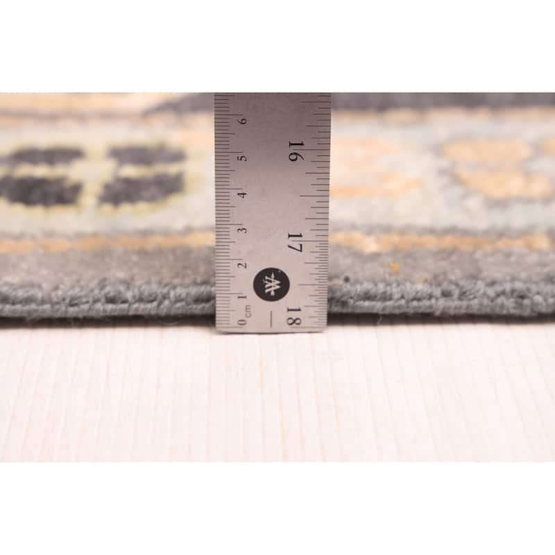 ECARPETGALLERY Hand-knotted Modern Oushak Dark Grey Wool Rug - 10'3 x 14'2