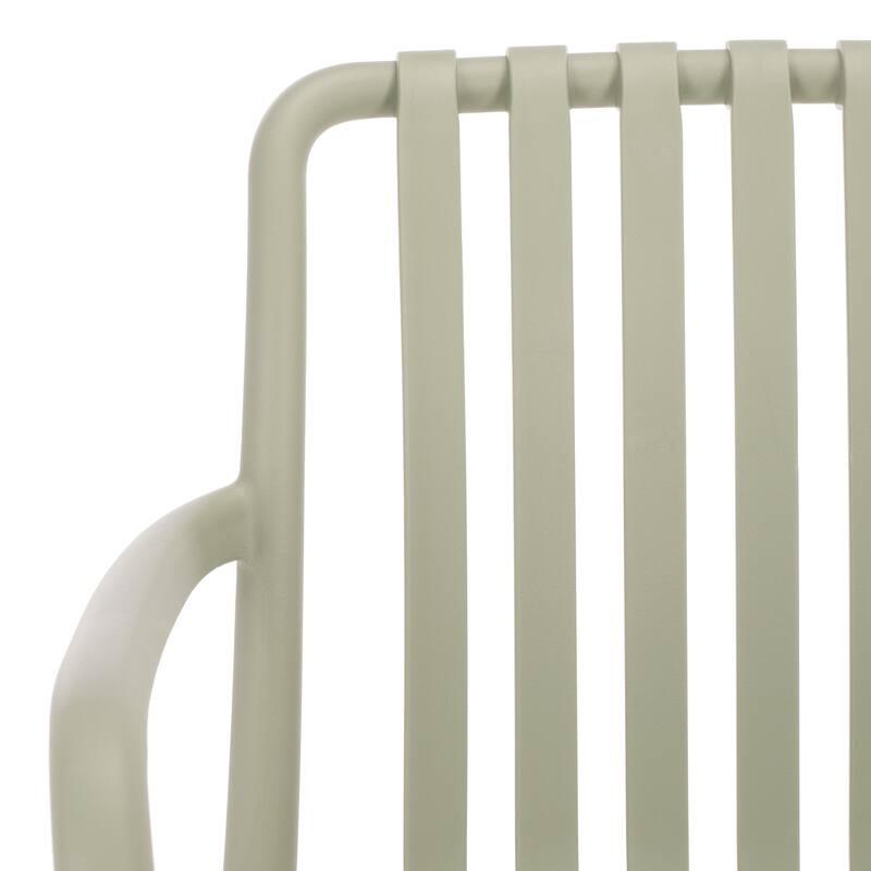 SAFAVIEH Outdoor Living Holly Stacking Dining Armchair (Set of 2) - 22"W x 22"D x 32"H