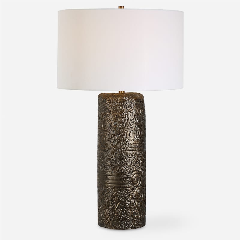 Uttermost Malaga Brass Table Lamp - 35.5" H X 20" W X 20" D