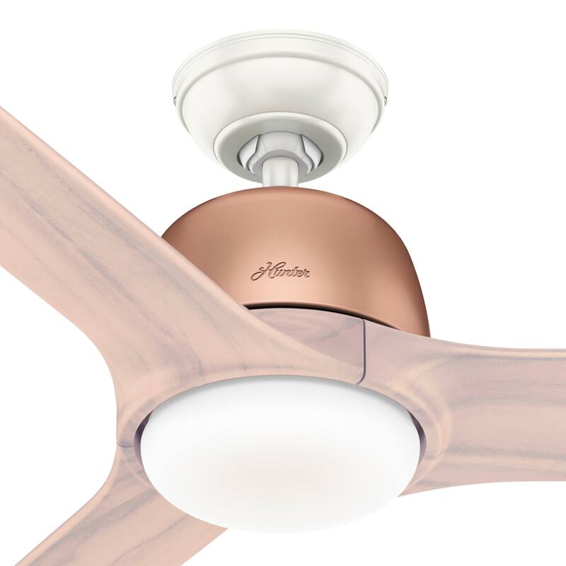 Hunter 54" Norden Ceiling Fan with LED Light Kit and Handheld Remote - Satin Copper