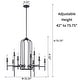 preview thumbnail 9 of 7, KAWOTI 9-Light Black Pendant Light Chandelier - 75.75 H x 32.25'' W