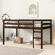 preview thumbnail 2 of 19, Minimalistic Twin Size Wooden Low Loft Bed Kids Bed with Ladder and Safety Guardrail,Storage Space