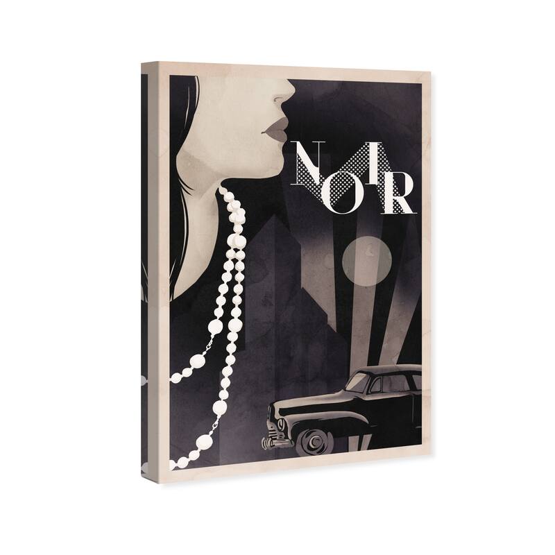 Wynwood Studio Canvas Fashion and Glam Of Noir Black and Light Gray Modern & Contemporary Wall Art Canvas Print