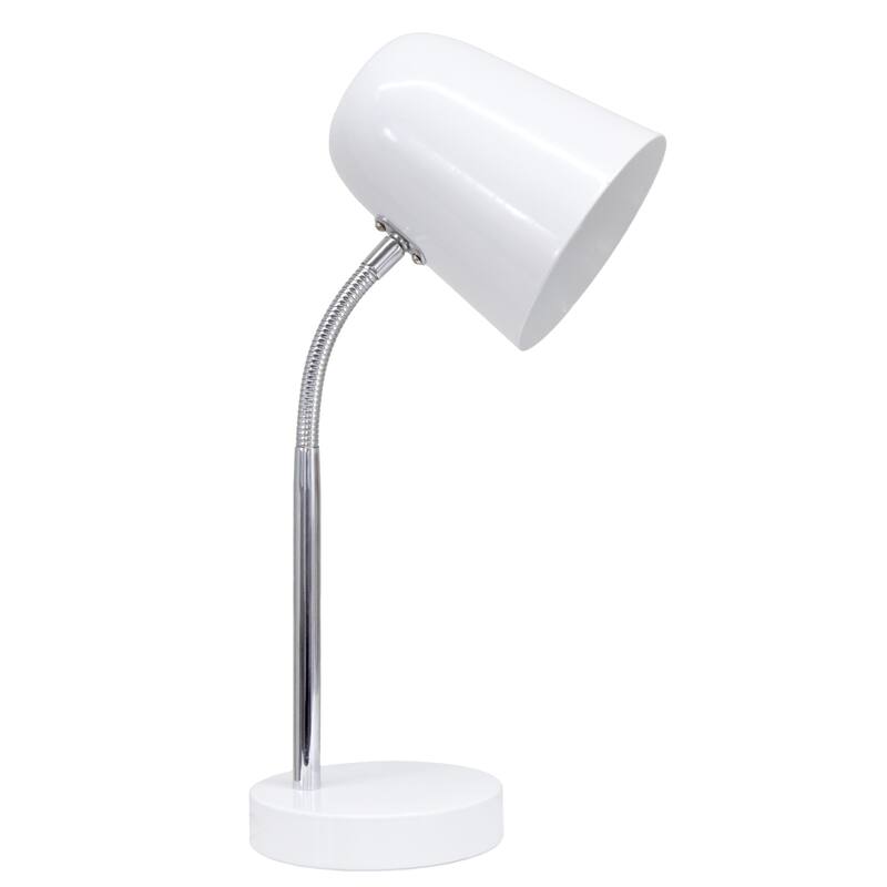Gooseneck Desk Lamp with Adjustment Shade - 15.25" - Off White