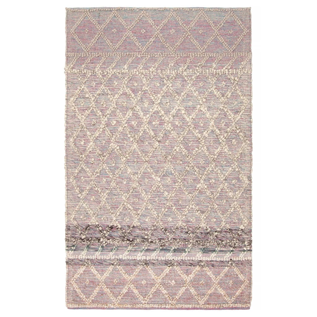 ECARPETGALLERY Braid weave Sienna Grey Wool Rug - 5'0 x 8'2
