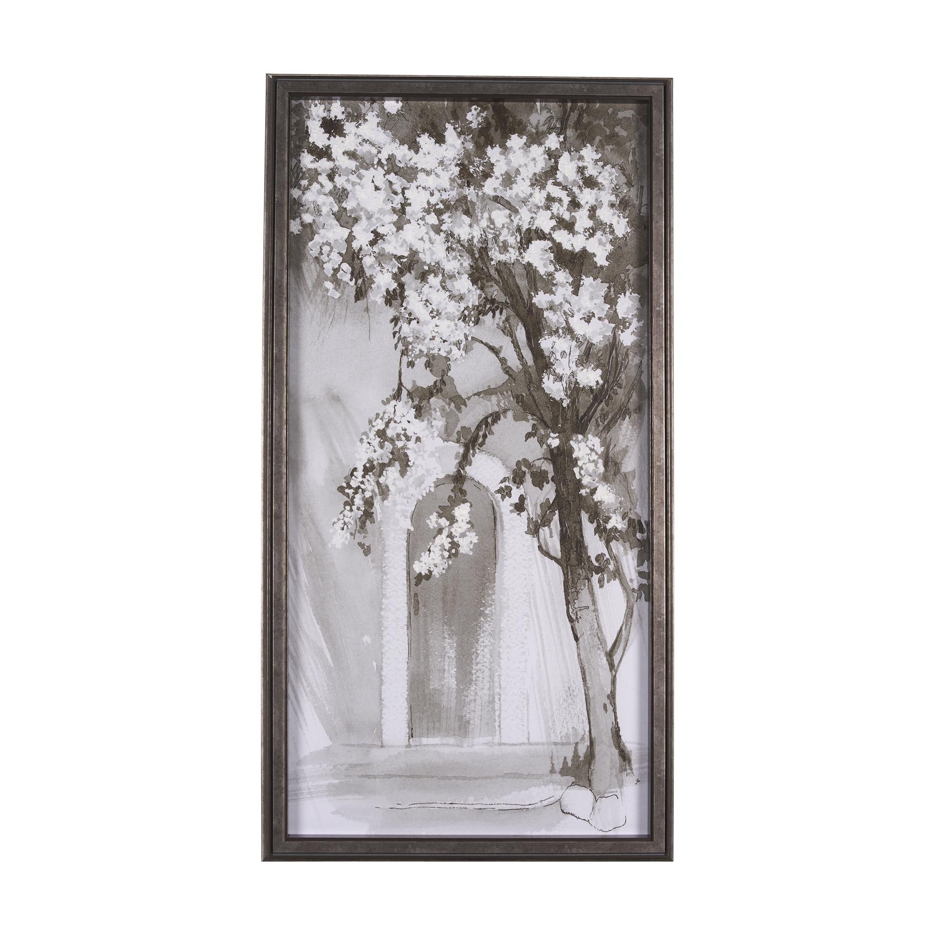 Blossoming Tree I by Mercana Studio a Hand Embellished Textured Framed Art Print