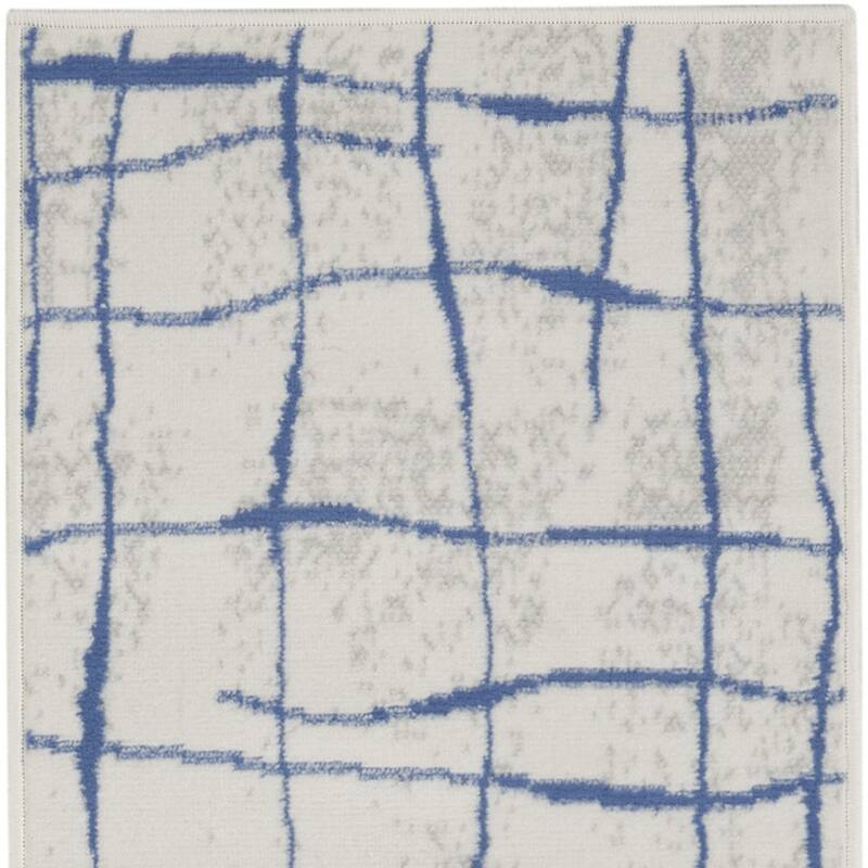 Fopu Power Loomed Distressed Geometric Abstract Modern Stain Resistant Area Rug By HomeRoots - 72' X '24' X '0.39