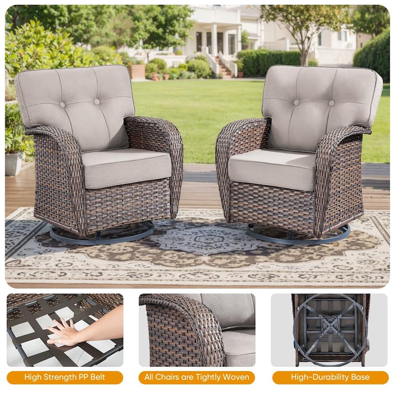 Pocassy Ooutdoor Fire Pit Table with Patio Funiture