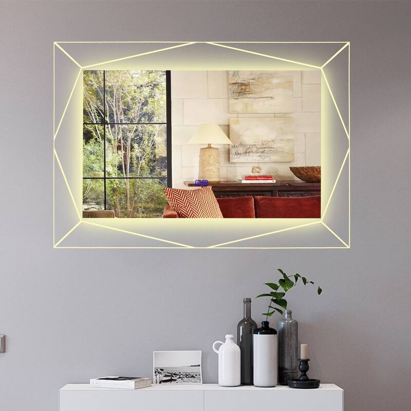 Frameless Back Lit LED Mirror - Silver