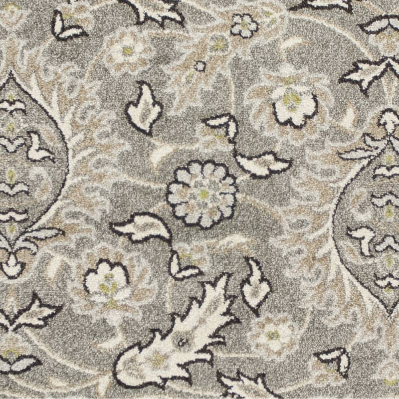 Domani Lesedi Grey Traditional Chic Area Rug