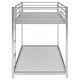 preview thumbnail 8 of 33, Metal Twin Bunk Bed with Guardrails - Low Design