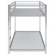 preview thumbnail 31 of 32, Twin over Twin Size Metal Low Bunk Bed with Ladder & Fence