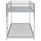 preview thumbnail 32 of 32, Twin over Twin Size Metal Low Bunk Bed with Ladder and Fence for Kids' Bedroom