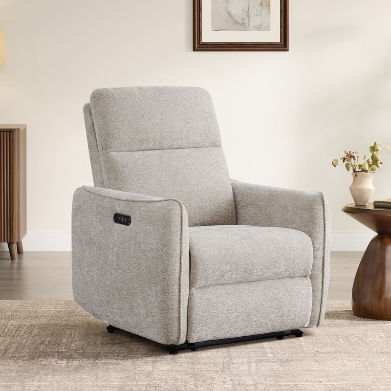Spruce & Spring Dual Motors Power Lay Flat Recliner with Headrest