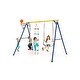 preview thumbnail 3 of 6, 4-in-1 660 lbs Heavy Duty Swing Set for Kids Aged 3-9 Years Old-Yellow - 97" x 75" x 74" (L x W x H)
