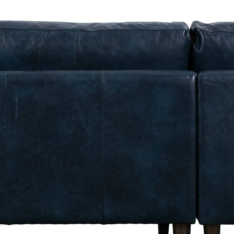 Poly & Bark Napa 104.5" Left Sectional Sofa - Full Grain Genuine Italian Leather