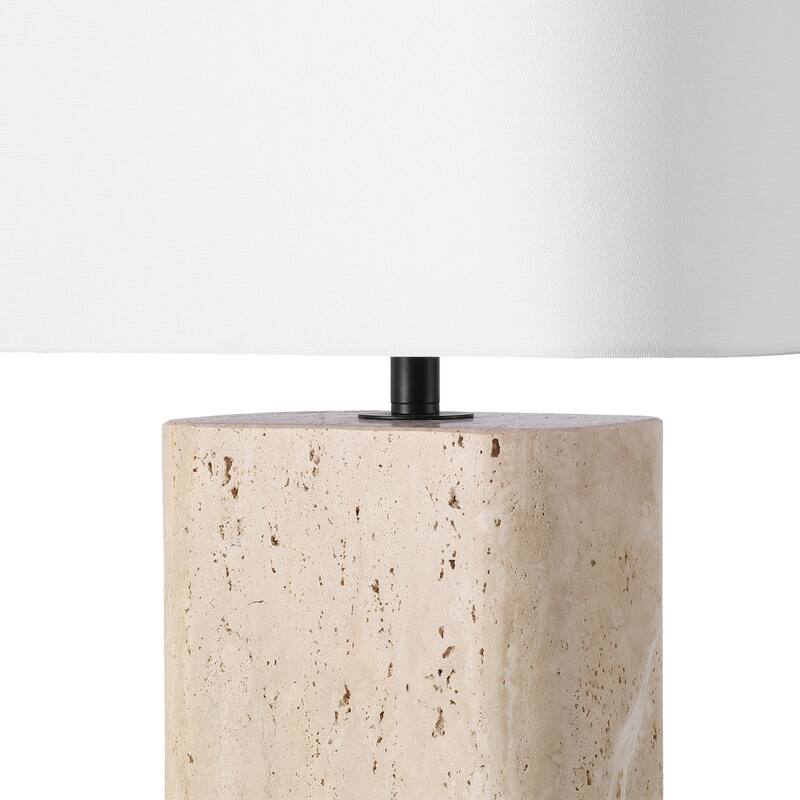 SAFAVIEH Couture Lisabryna Travertine Table Lamp - 12"W x 10"D x 22"H