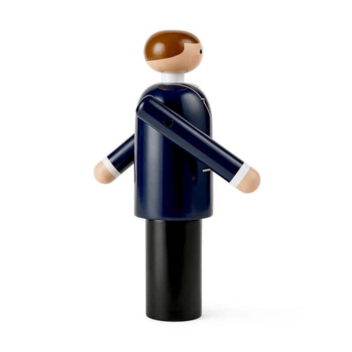 Kay Bojesen Groom, Blue/Black/White, Small - H: 7.1"
