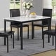 preview thumbnail 9 of 12, Roundhill Furniture Noyes Metal Dining Table with Laminated Faux Marble Top