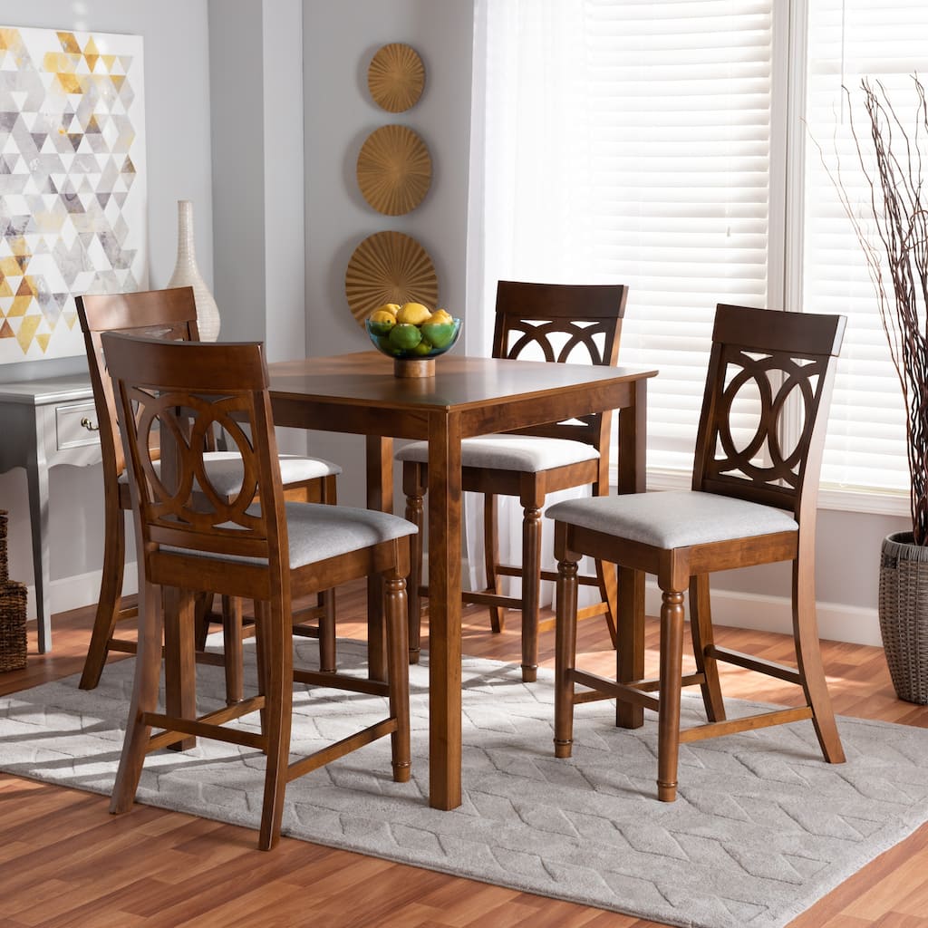 Verina Modern and Contemporary 5-Piece Wood Pub Set