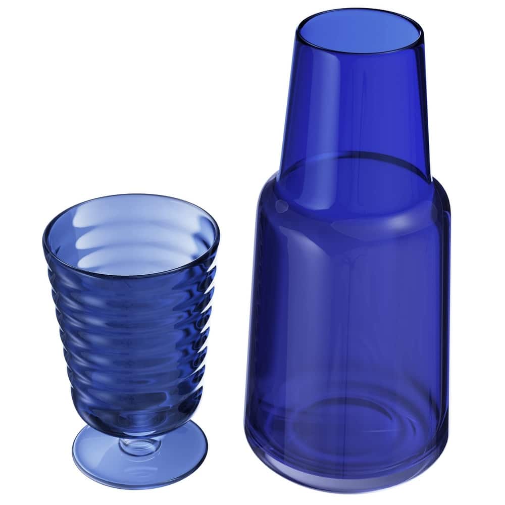 American Atelier Bedside Water Carafe with Footed Glass/Lid