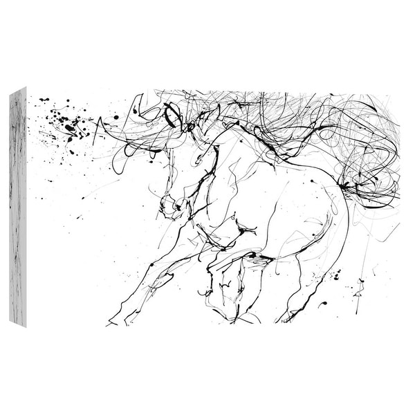 PTM Images 9-101687 PTM Canvas Collection 8" x 10" - "Horse Contour 2" Giclee Horses Art Print on Canvas