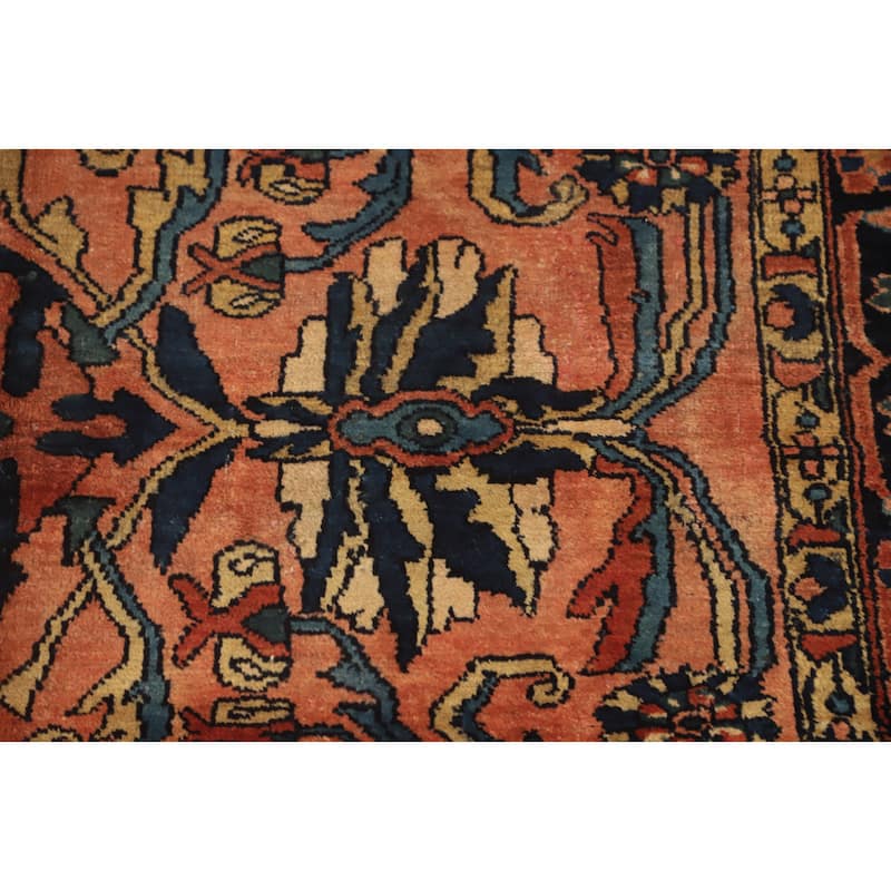 Hand Knotted Oriental 100% Wool Carpet Traditional Floral Oranges & Rust Lilian Area Rug - 6' 0'' X 4' 10''