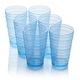 preview thumbnail 1 of 20, Certified International Santa Fe Set of 6 Acrylic Ice Tea Glass 22 oz - 3.75"W x 3.75"D x 6.25"H Blue