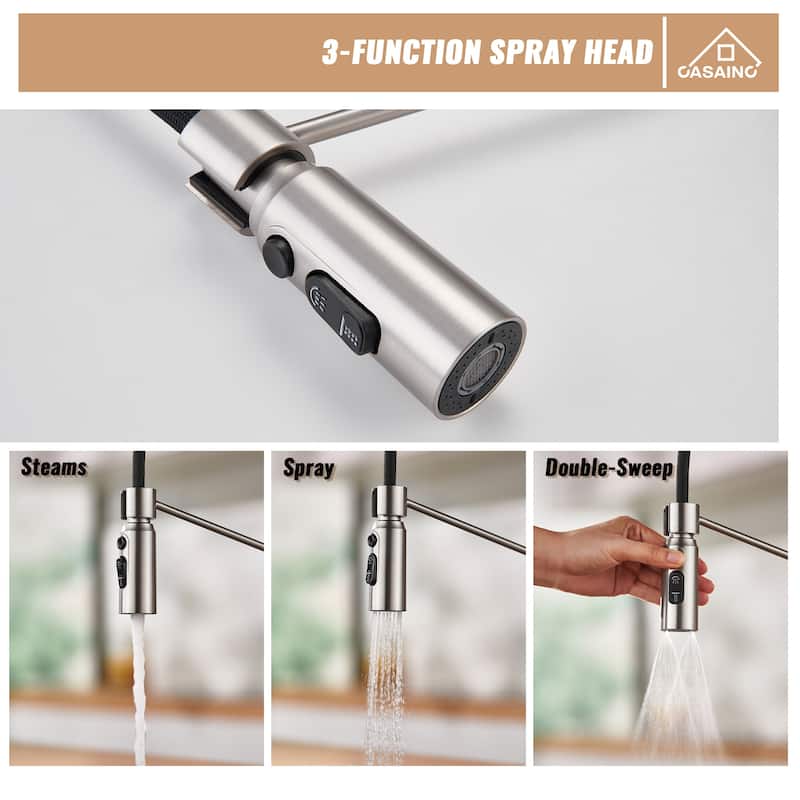Single Handle Pull Down Sprayer Kitchen Faucet