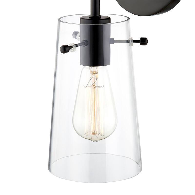 KAWOTI Modern Wall Sconce Set with Clear Shade(Set of 2)