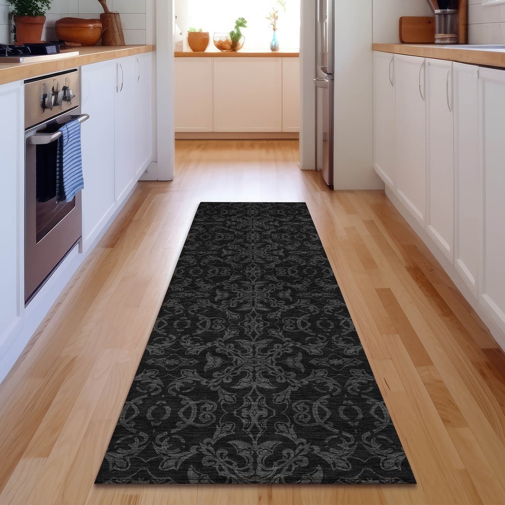 Premium Washable Super Soft Dark Traditional Mayfield Rug