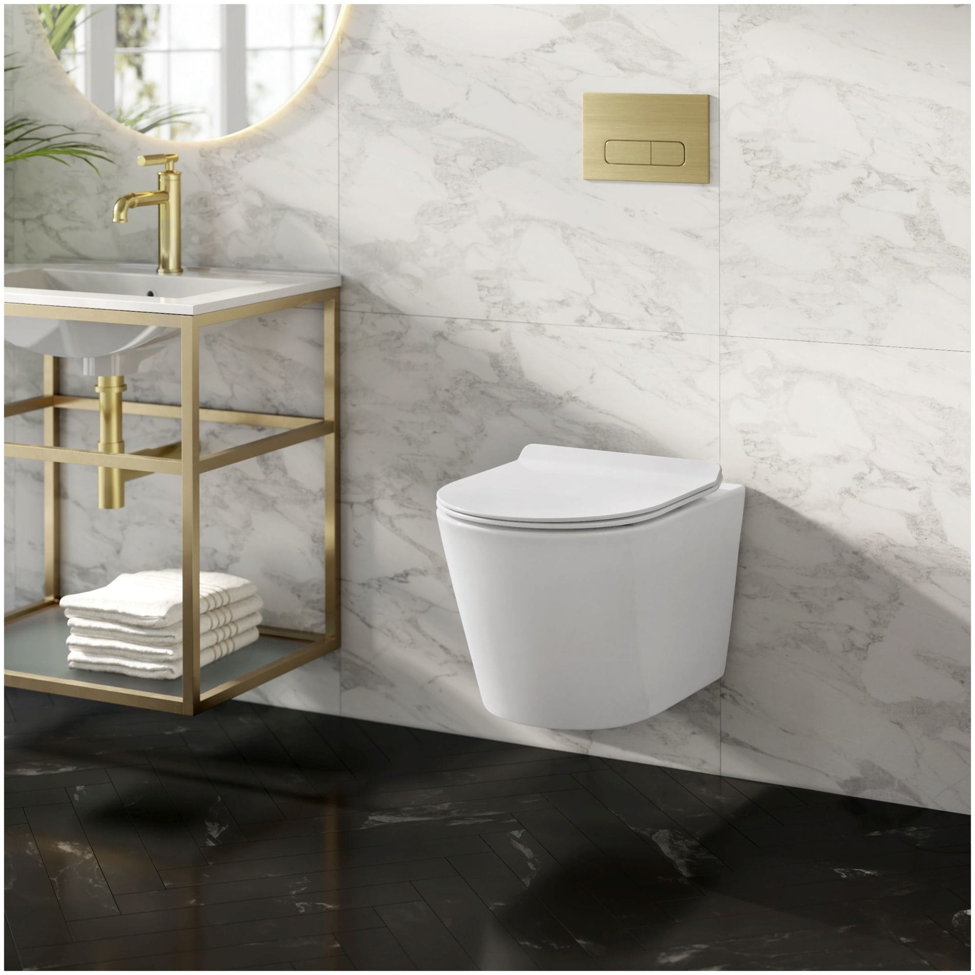 Swiss Madison SM-WT465 Calice Wall Mounted Round Toilet Bowl Only -