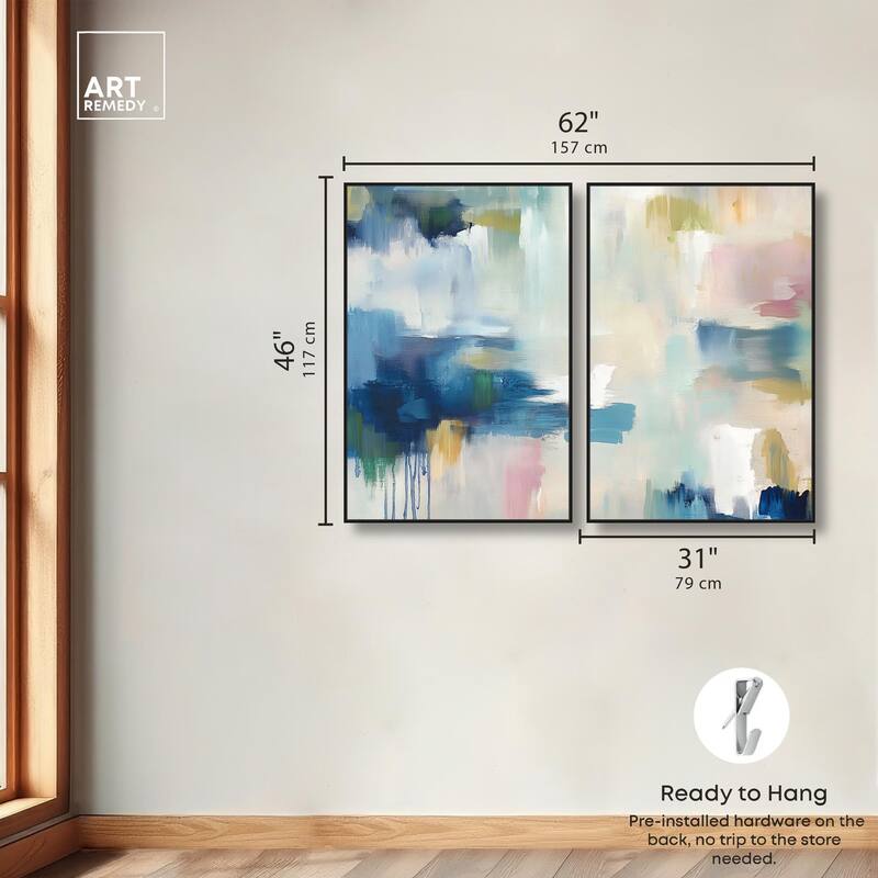 Pale Periwinkle I Canvas Set of 2 by Art Remedy