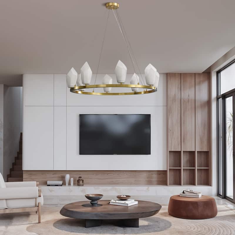 KAYLA Alabaster Chandelier/Sconce Kitchen Island Brass Hanging Lamp Mid Century Nordic Modern Chandelier