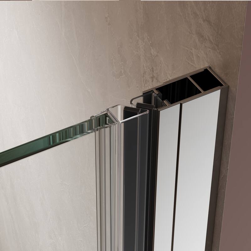 Pivot swing single glass panel shower door