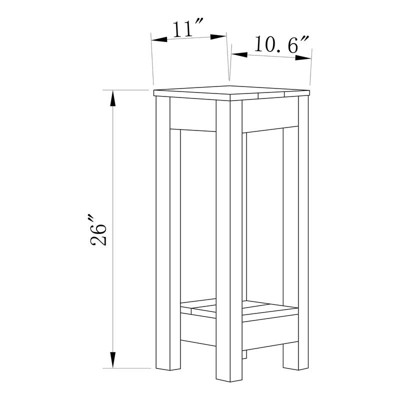 Modern Classic Blue/Grey Square Wooden Light End Table, Side Table