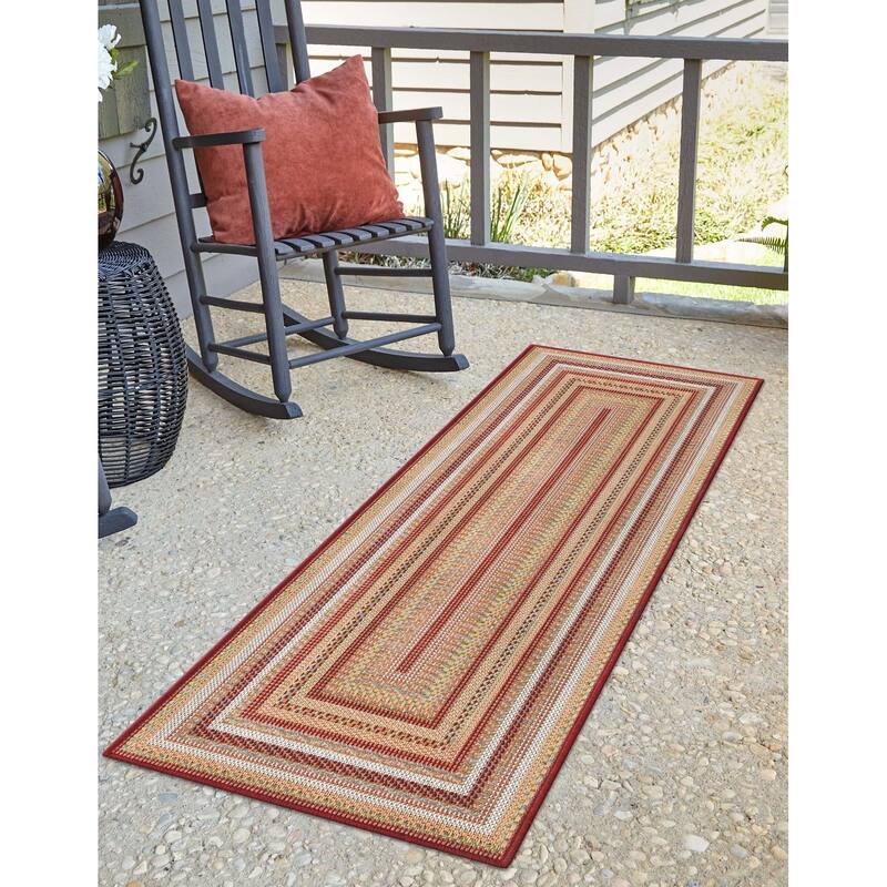 Outdoor Atelier Collection Area Rug - Burgundy - 2'x5'11"
