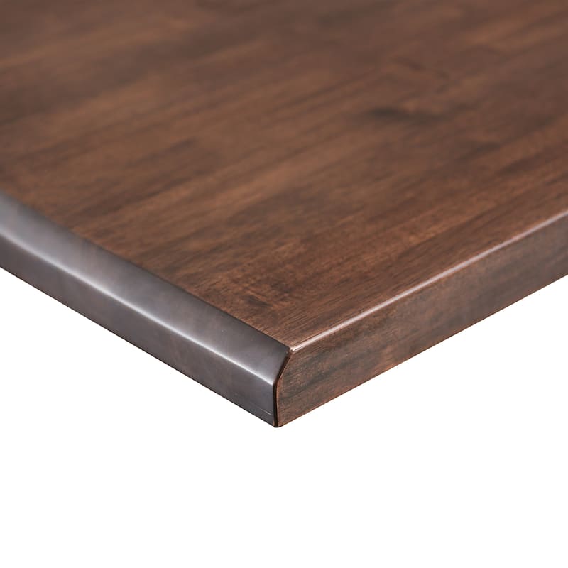 Furniture of America Abigail XIV Mid-Century Modern Rich Walnut Extendable Self-Storing 89-inch Dining Table