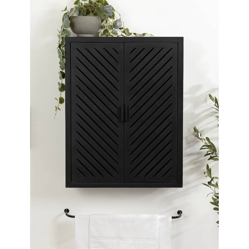 Kate and Laurel Mezzeta Tall 2-Door Bath Cabinet