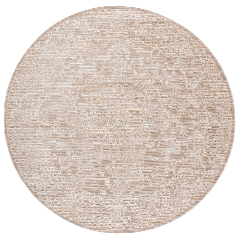 SAFAVIEH Vintage Westwood Reymonde Rug - 6'3" Round - Beige/Ivory