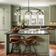 preview thumbnail 1 of 17, Modern 1/3-Light Black Chandelier with Mercury Glass Kitchen Island Light Fixture for Dining Room 3-Light