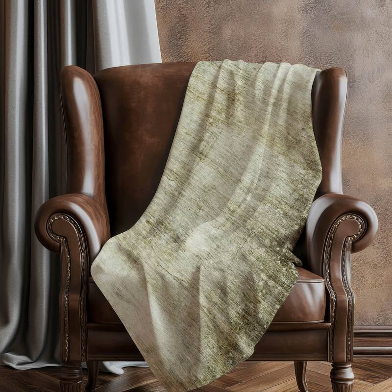 Premium Machine Washable Abstract Ombre Sherpa Throw Blanket