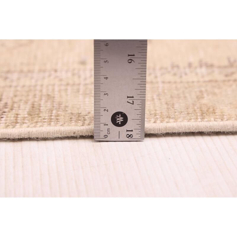 ECARPETGALLERY Hand-knotted Antalya Vintage Beige Wool Rug - 9'10 x 12'7