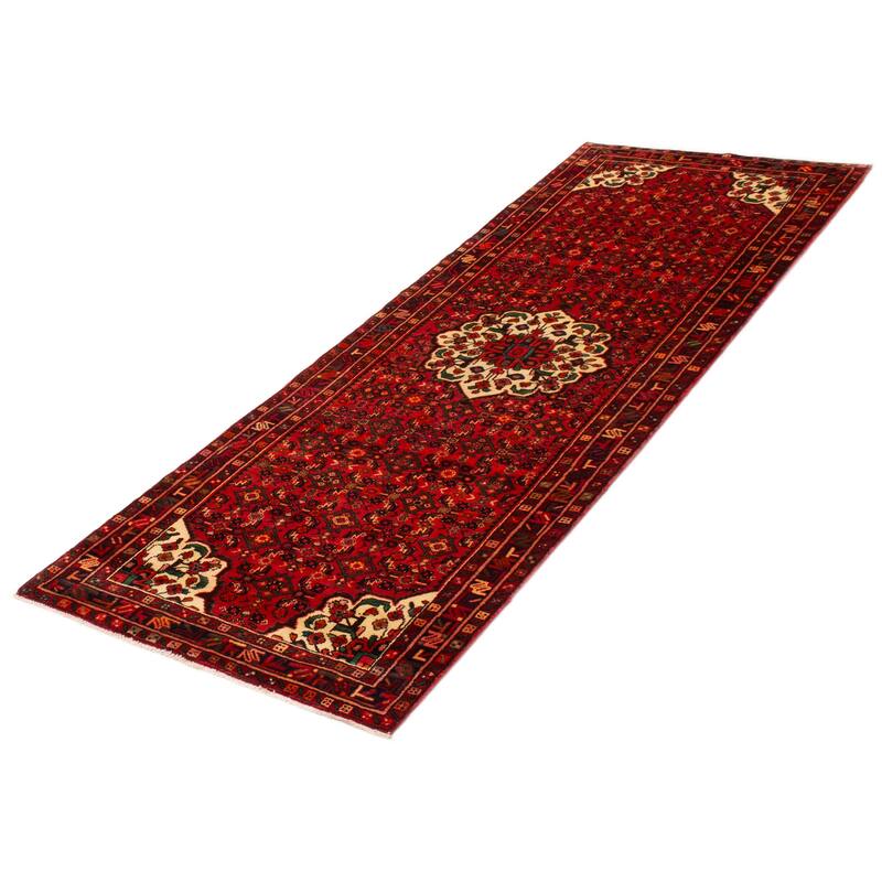 ECARPETGALLERY Hand-knotted Andelz Red Wool Rug - 3'9 x 10'5